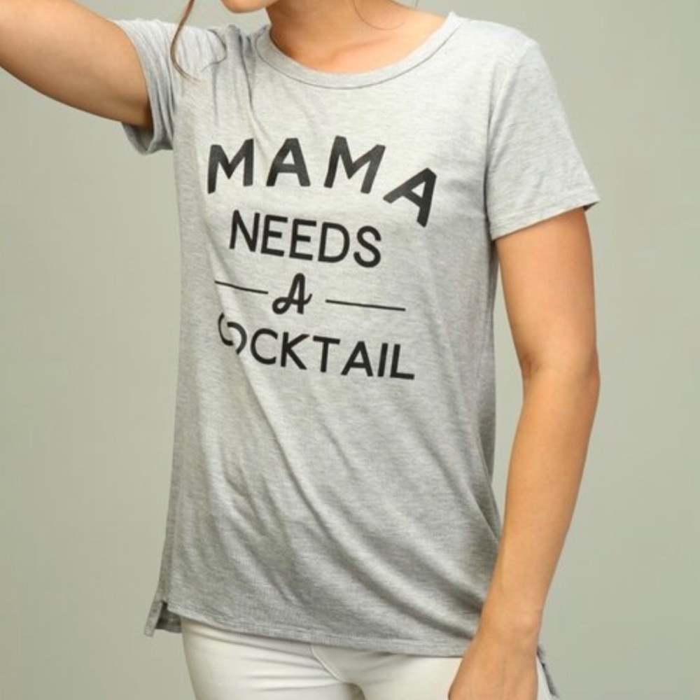Heather Grey Mama Short Sleeve Graphic Tee